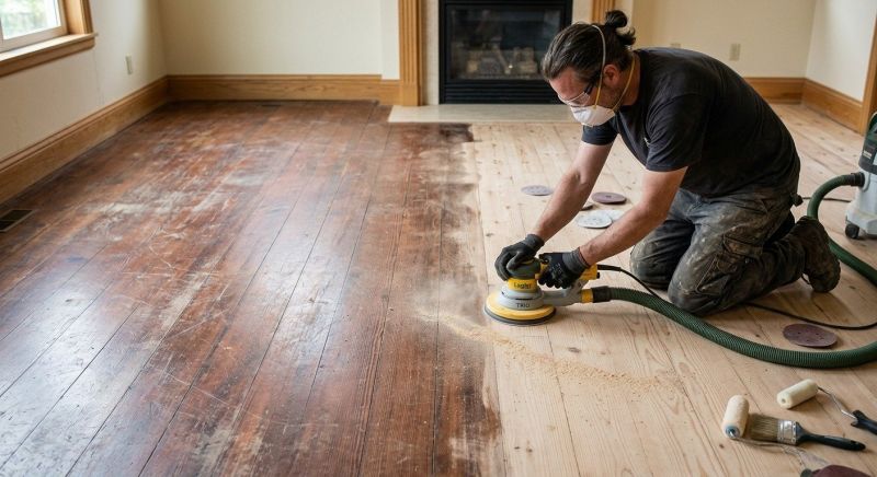 Walnut Floor Refinishing in Overland Park, KS